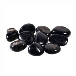 Black Tourmaline Tumbles (Pack of 6) – Negative Energy Protection & Stress Relief